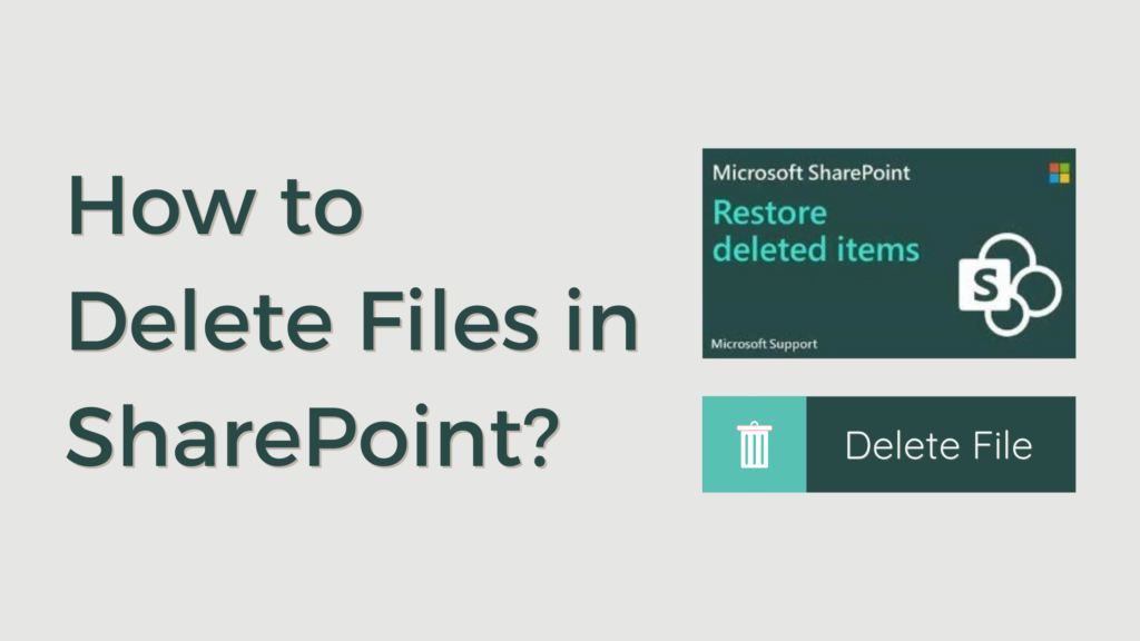 How to Delete Files in SharePoint?